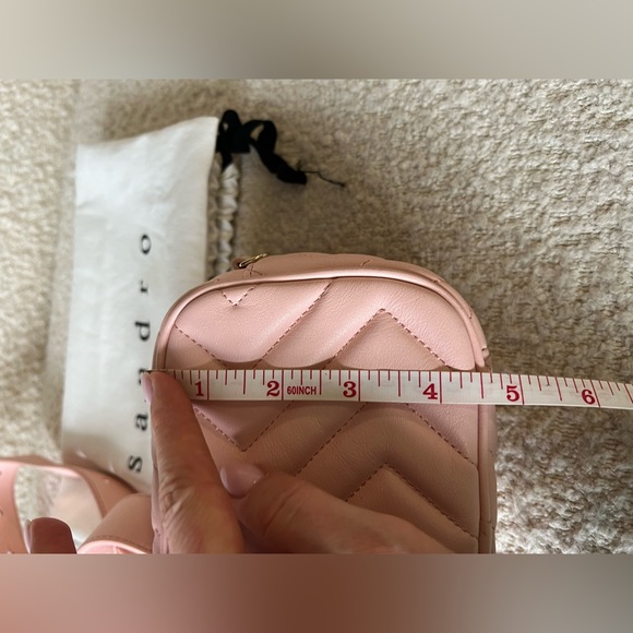 SANDRO - Leather blush crossbody/belt pouch - Picture 4 of 7